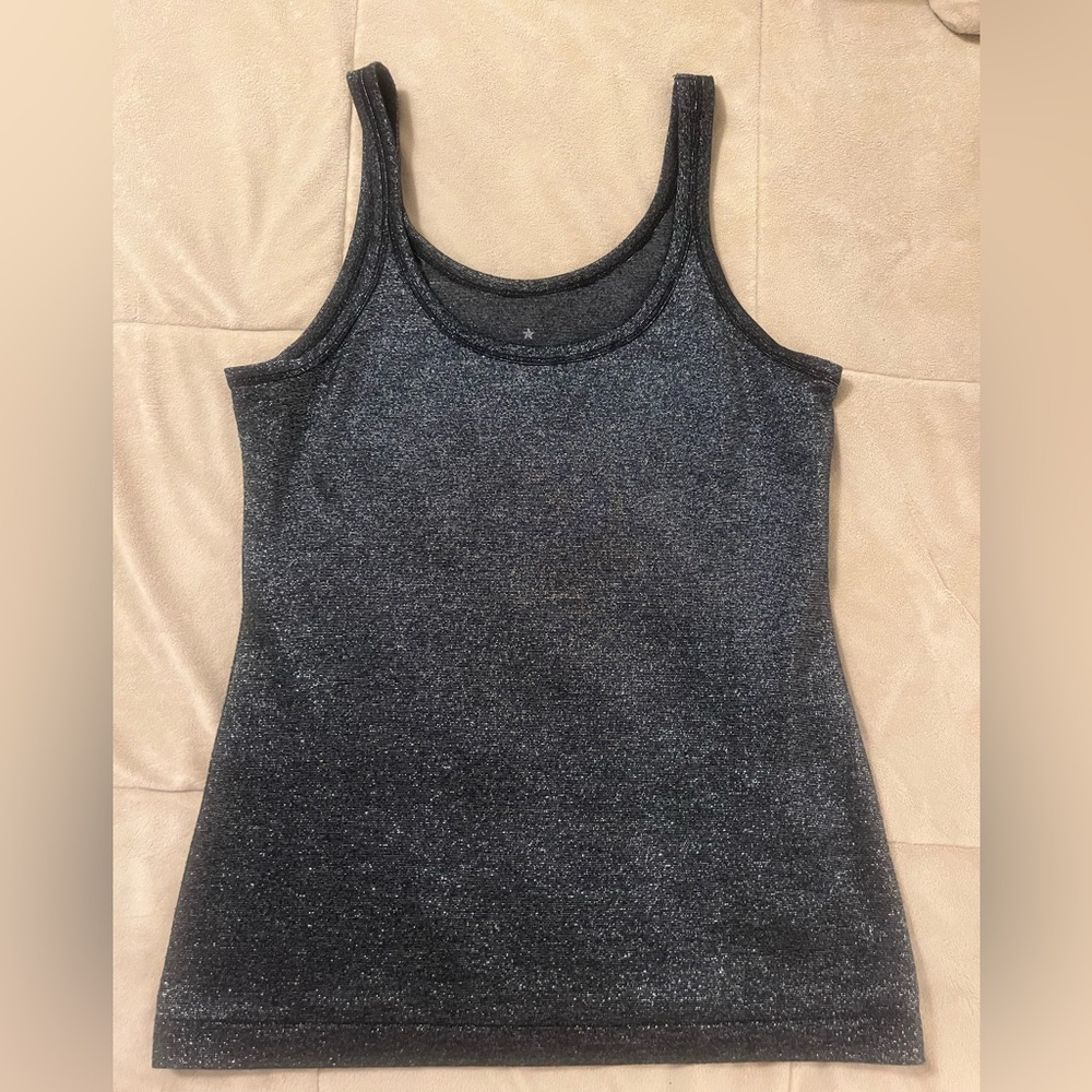 Sparkly silver grey tank top (M)